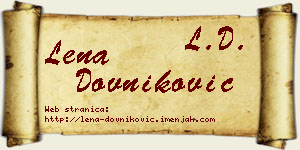 Lena Dovniković vizit kartica